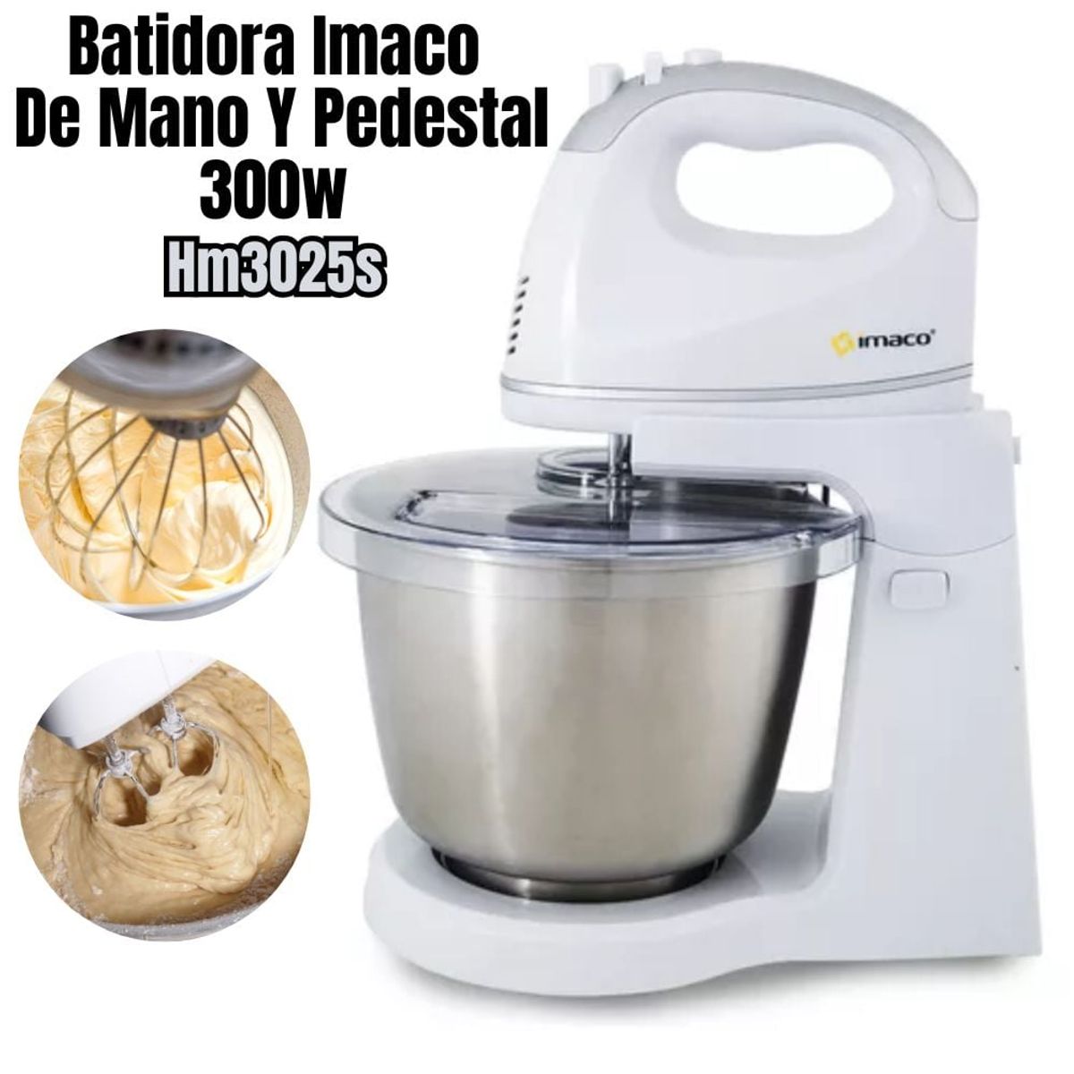 IMACO - Batidora Imaco de Mano y Pedestal con Tazón Acero Inoxidable