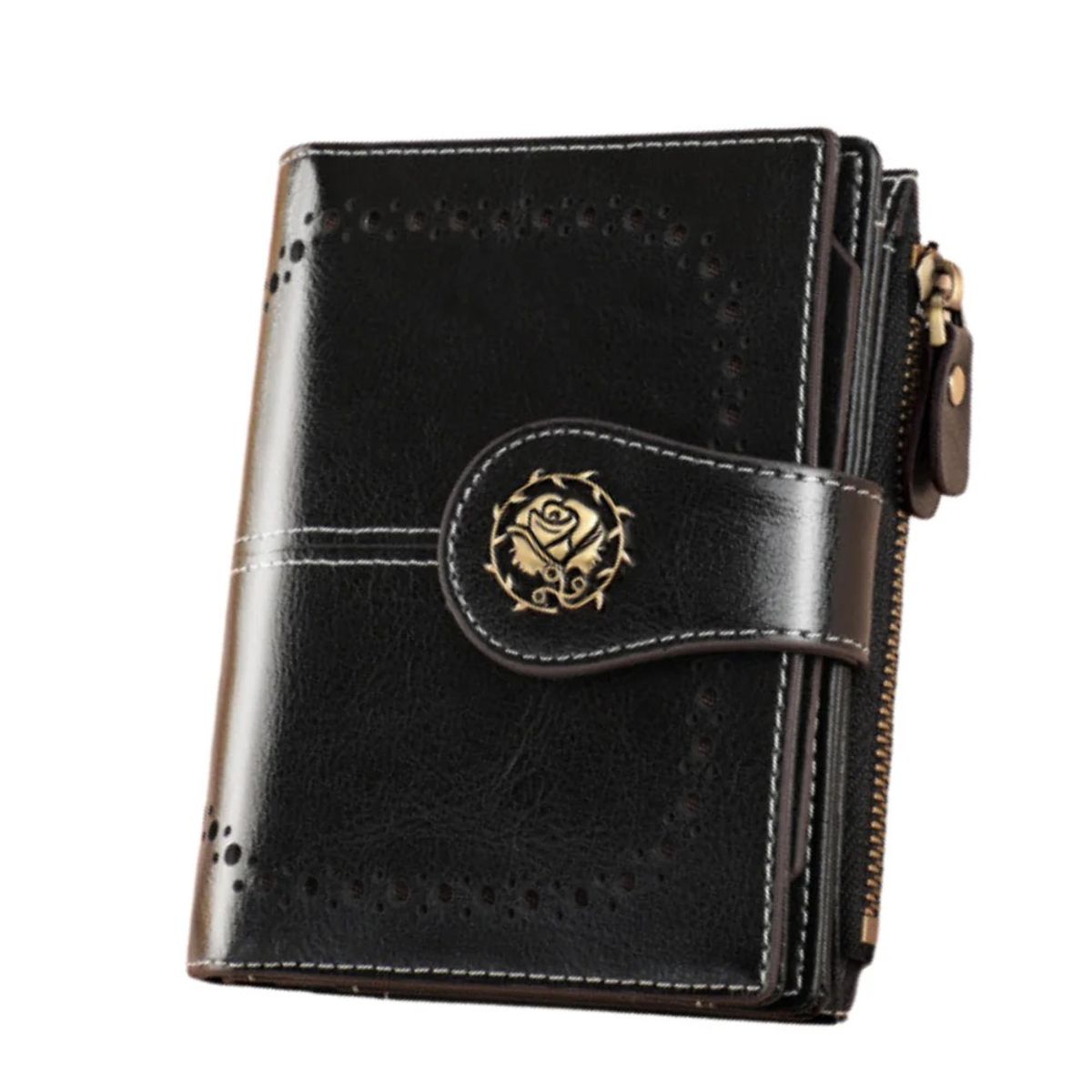 GENERICO - Billetera de Cuero Vacuno Aldebarán 3507 para dama