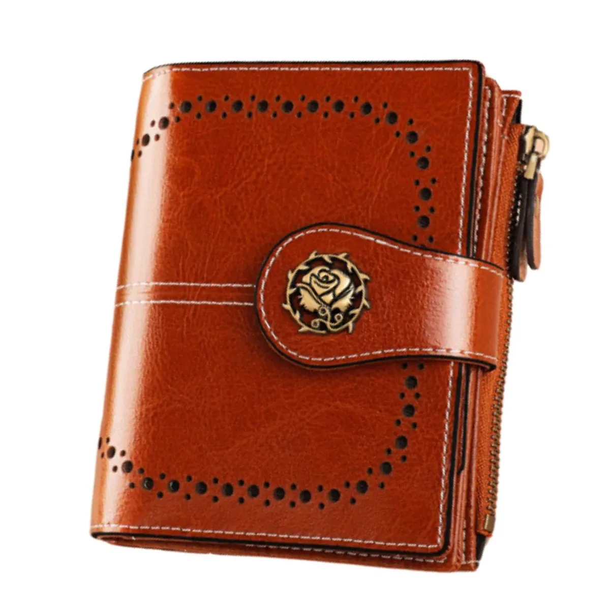 GENERICO - Billetera de Cuero Vacuno Aldebarán 3507 para dama