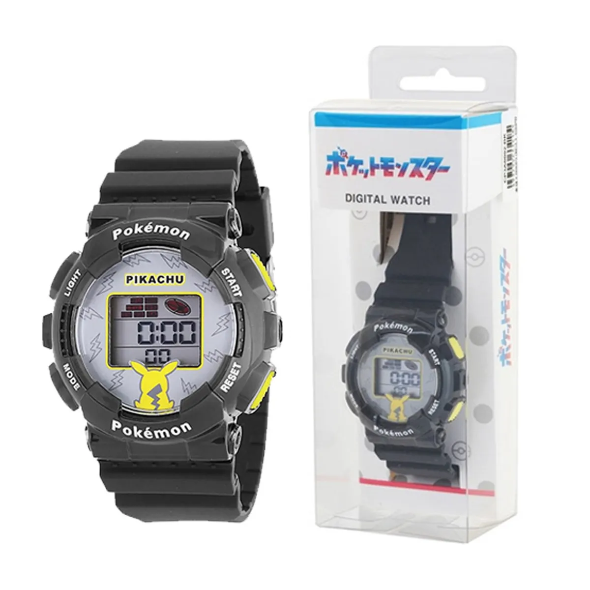 POKEMON - POKEMON RELOJ DIGITAL NIÑOS BLACK PIKACHU JAPON