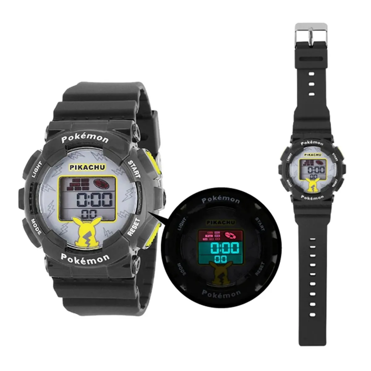 POKEMON - POKEMON RELOJ DIGITAL NIÑOS BLACK PIKACHU JAPON
