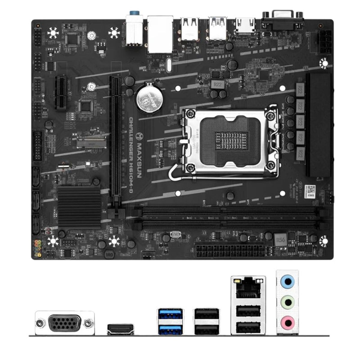 INTEL - Placa H610M  LGA1700 M2 para proces12va 13va 14va Gen