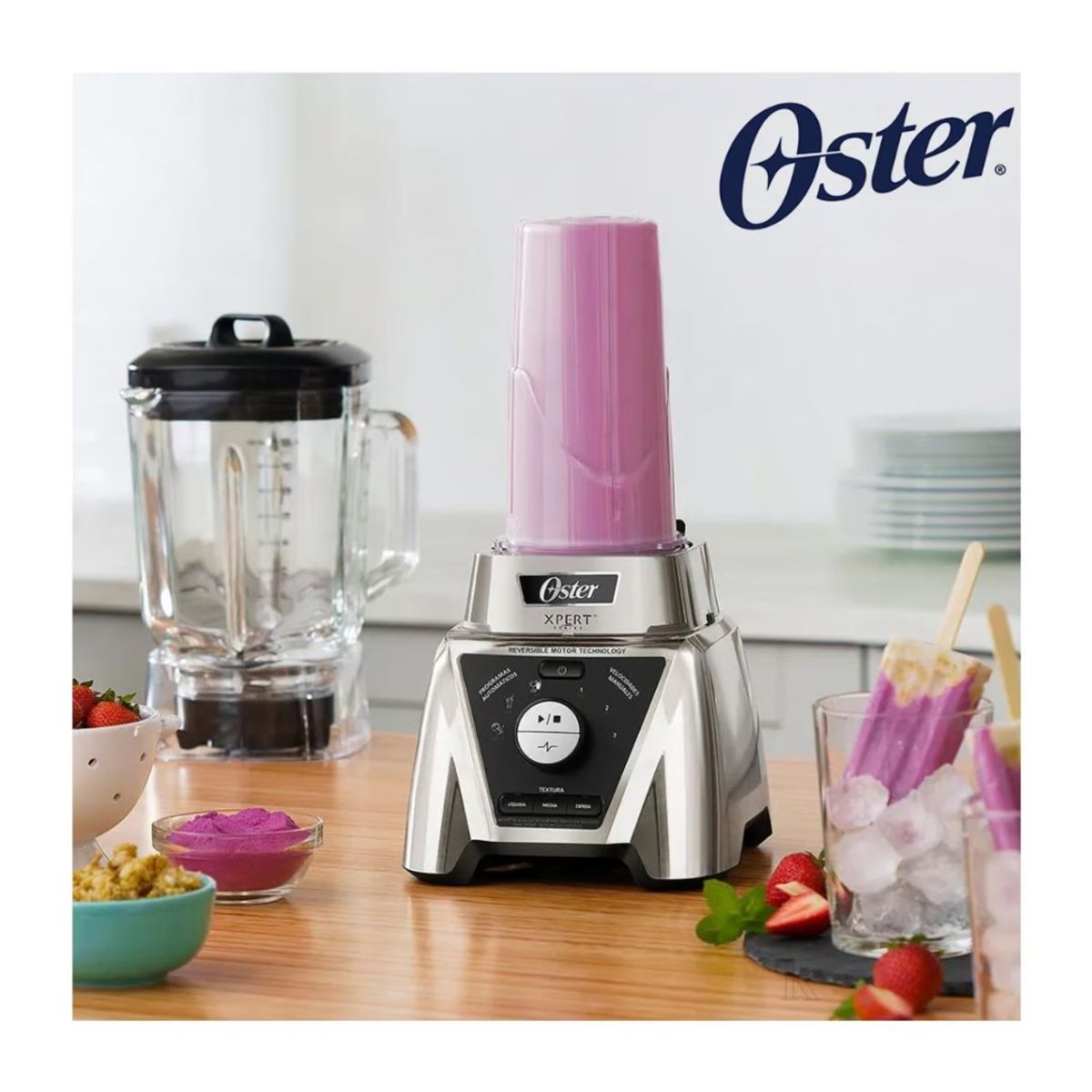 OSTER - Licuadora Xpert Series™ con Control de textura y un Blend-N-Go