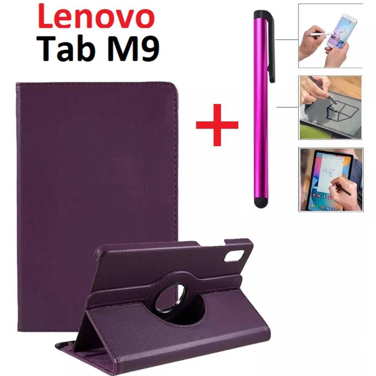 GENERICO - Funda Giratoria + Lapiz Optico para Lenovo Tab M9 9.0 2023 TB-310FU