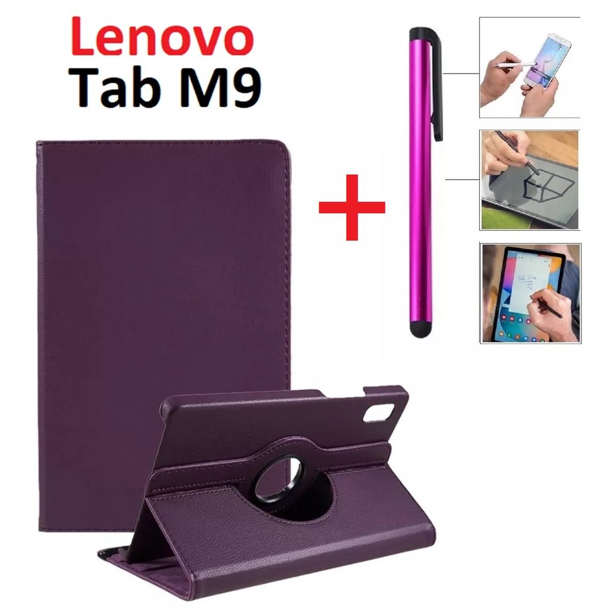 GENERICO - Funda Giratoria + Lapiz Optico para Lenovo Tab M9 9.0 2023 TB-310FU