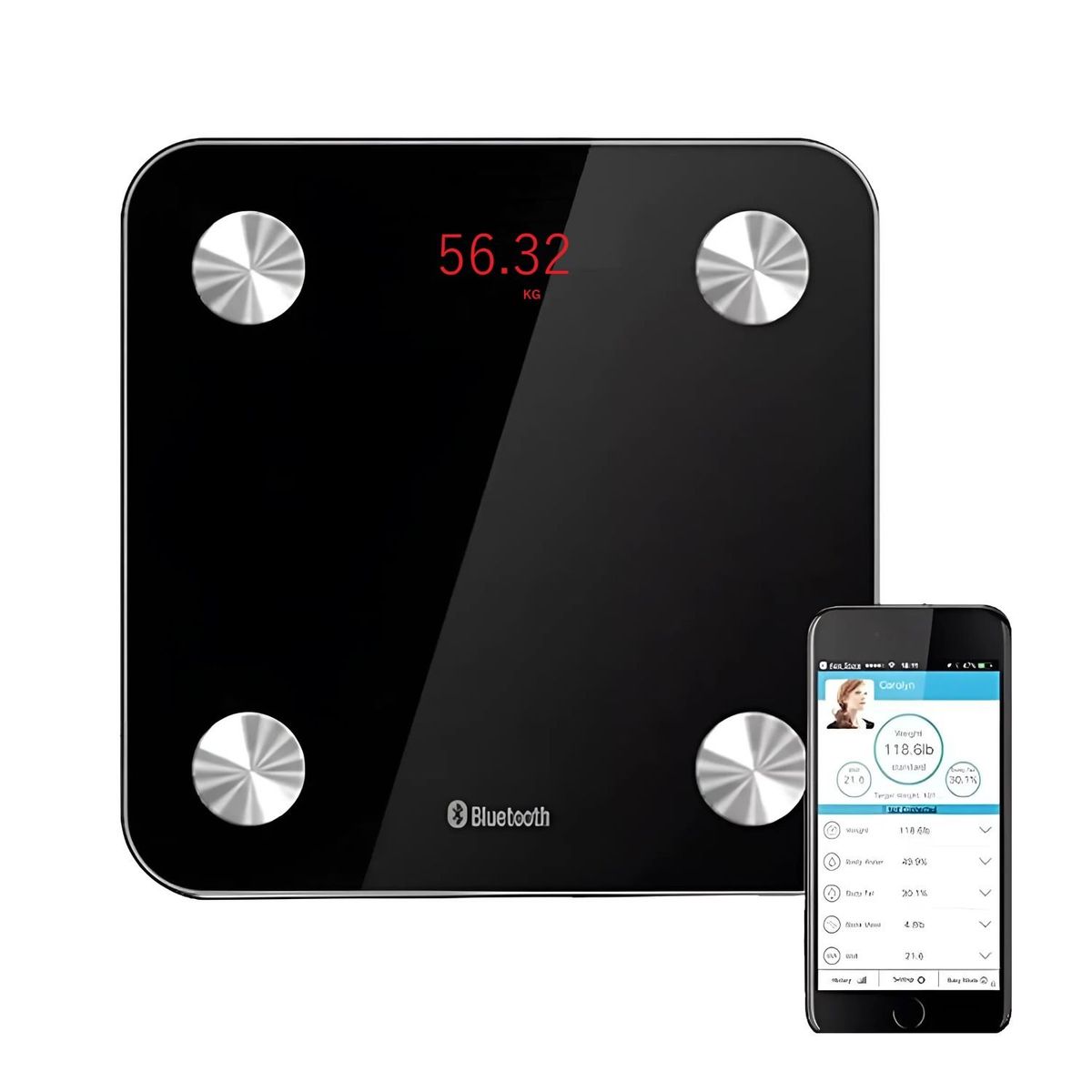 GENERICO - Balanza Digital Bluetooth180kg controla tu Peso