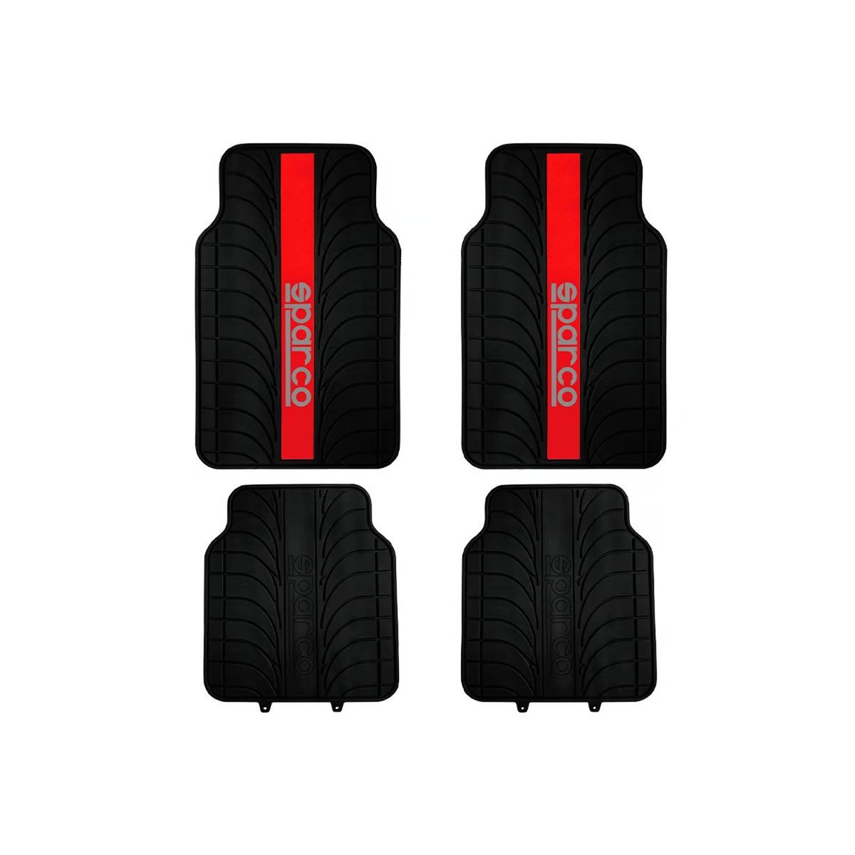 GENERICO - Piso Alfombra Sparco Auto Camioneta Rojo