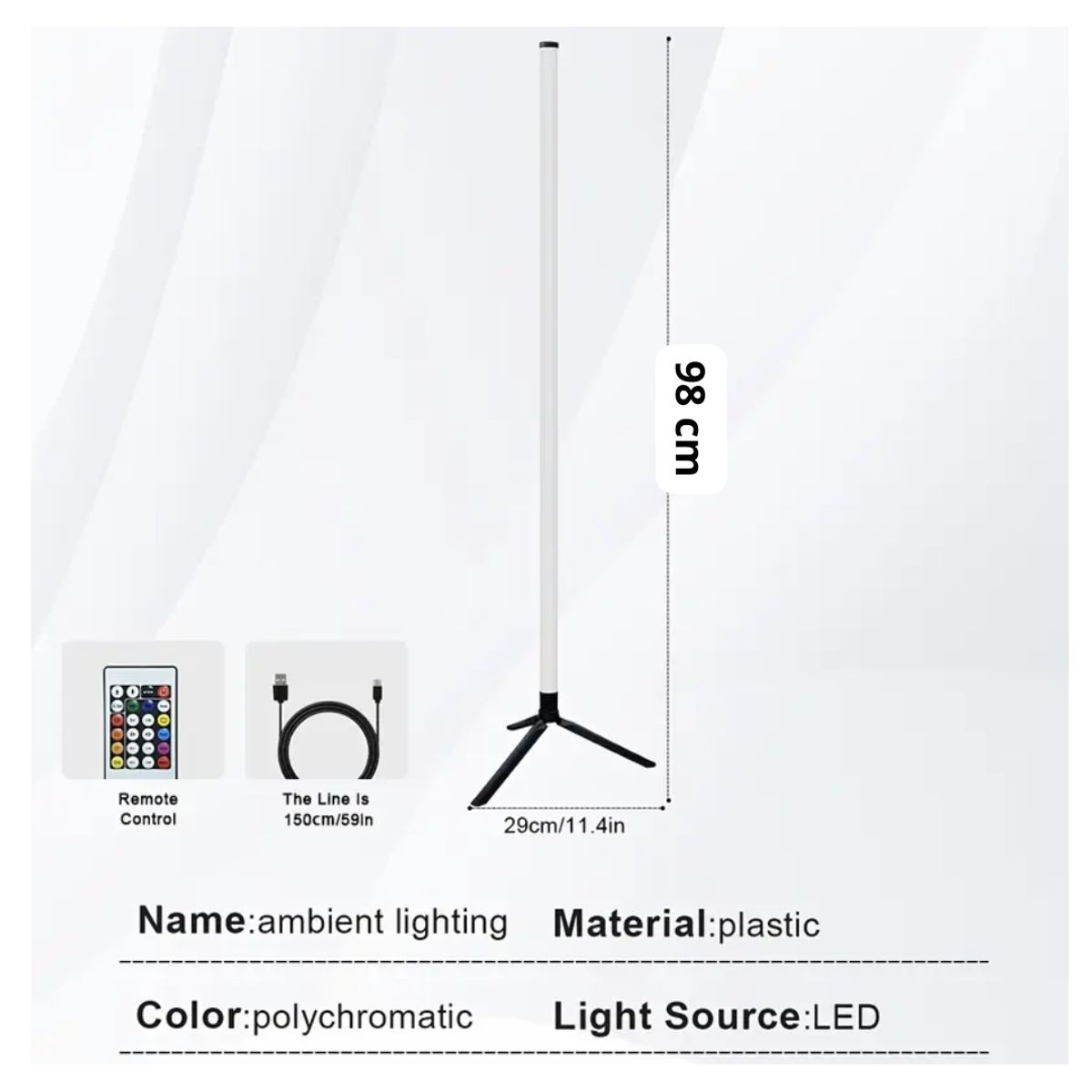 SEISA - Lampara Tubo Varita Luz LED RGB de Mano para Fotos Video Tiktok Vlog