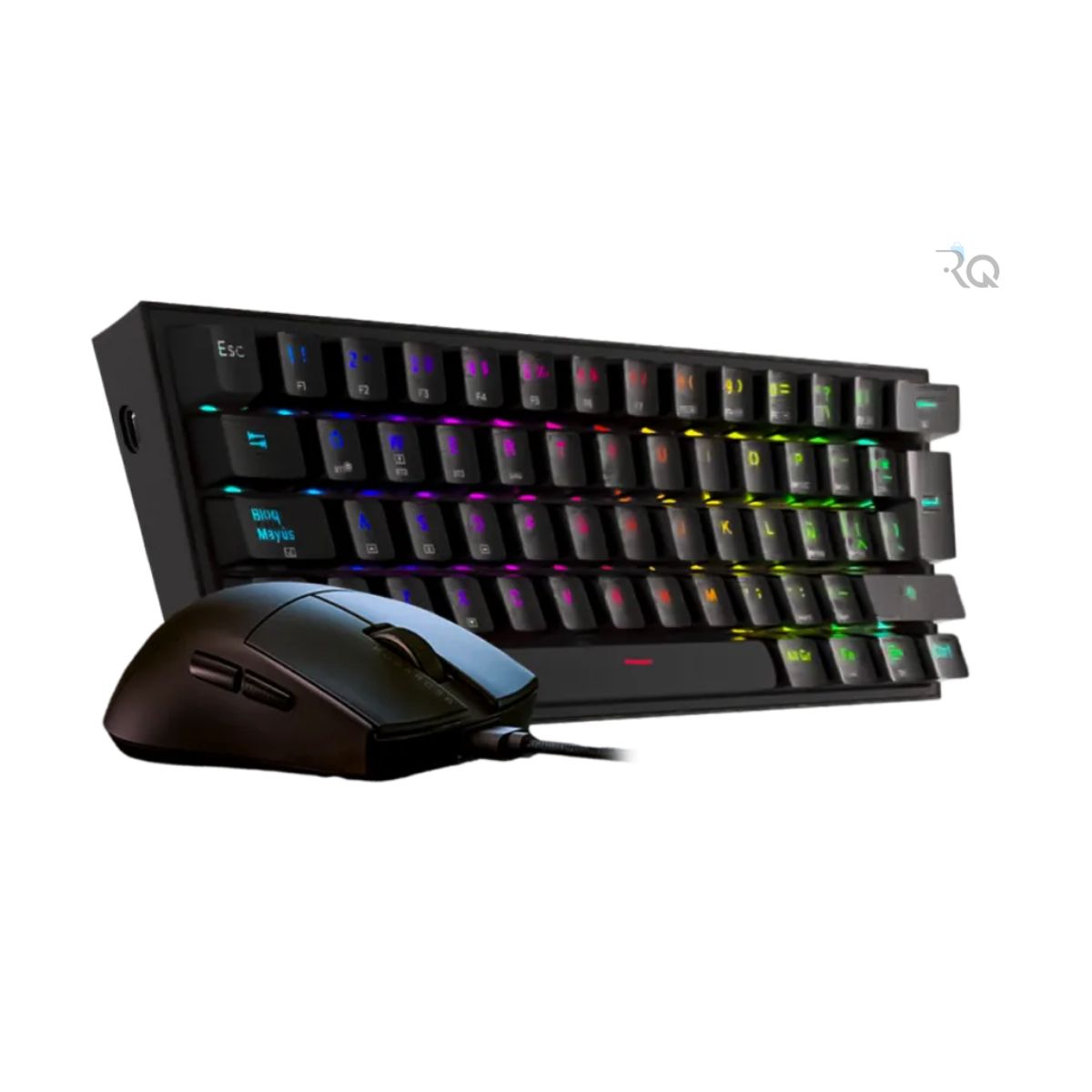 REDRAGON - Combo Redragon S143 Teclado K617RGB FIZZ SP + Mouse M724 Black