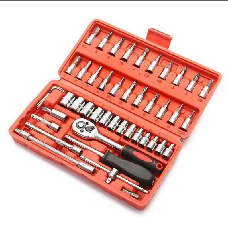 GENERICO - Herramientas Kit x 46 Pcs 1/4"