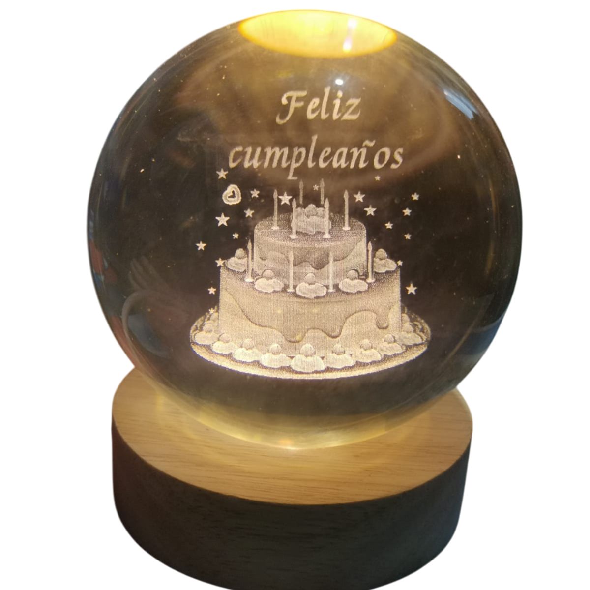 GENERICO - Lampara Led "Feliz Cumpleaños" - 8 cm