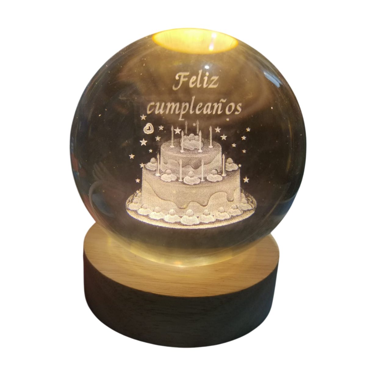 GENERICO - Lampara Led "Feliz Cumpleaños" - 8 cm