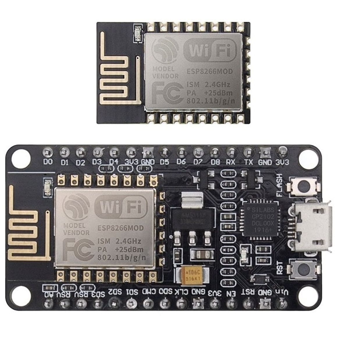 GENERICO - MODULO ESP8266 CP2102 V.02  LUA NODEMCU WIFI PLACA DESAROLLO