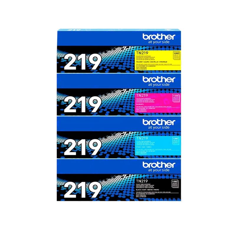 BROTHER INTERNATIONAL - Kit de Toner TN219 BCYM DCP-L3560CDW MFC-L3760CDW Original