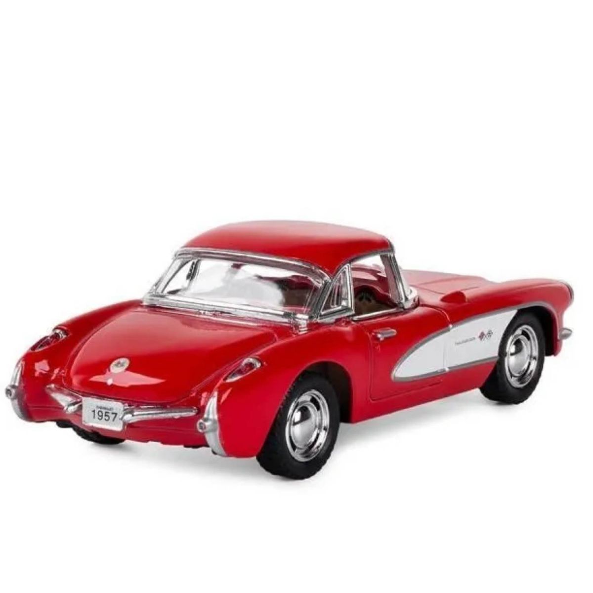 GENERICO - Auto Clasic Corvette de 1957 Rojo13 Cm