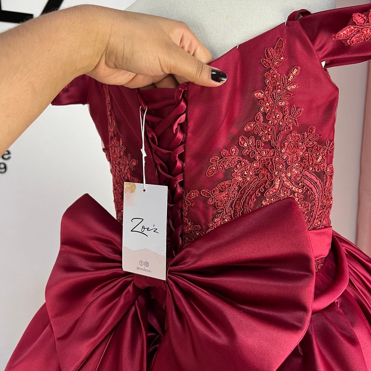 GENERICO - Vestido Elegante Color conchevino con Cola Desmontable para niñas
