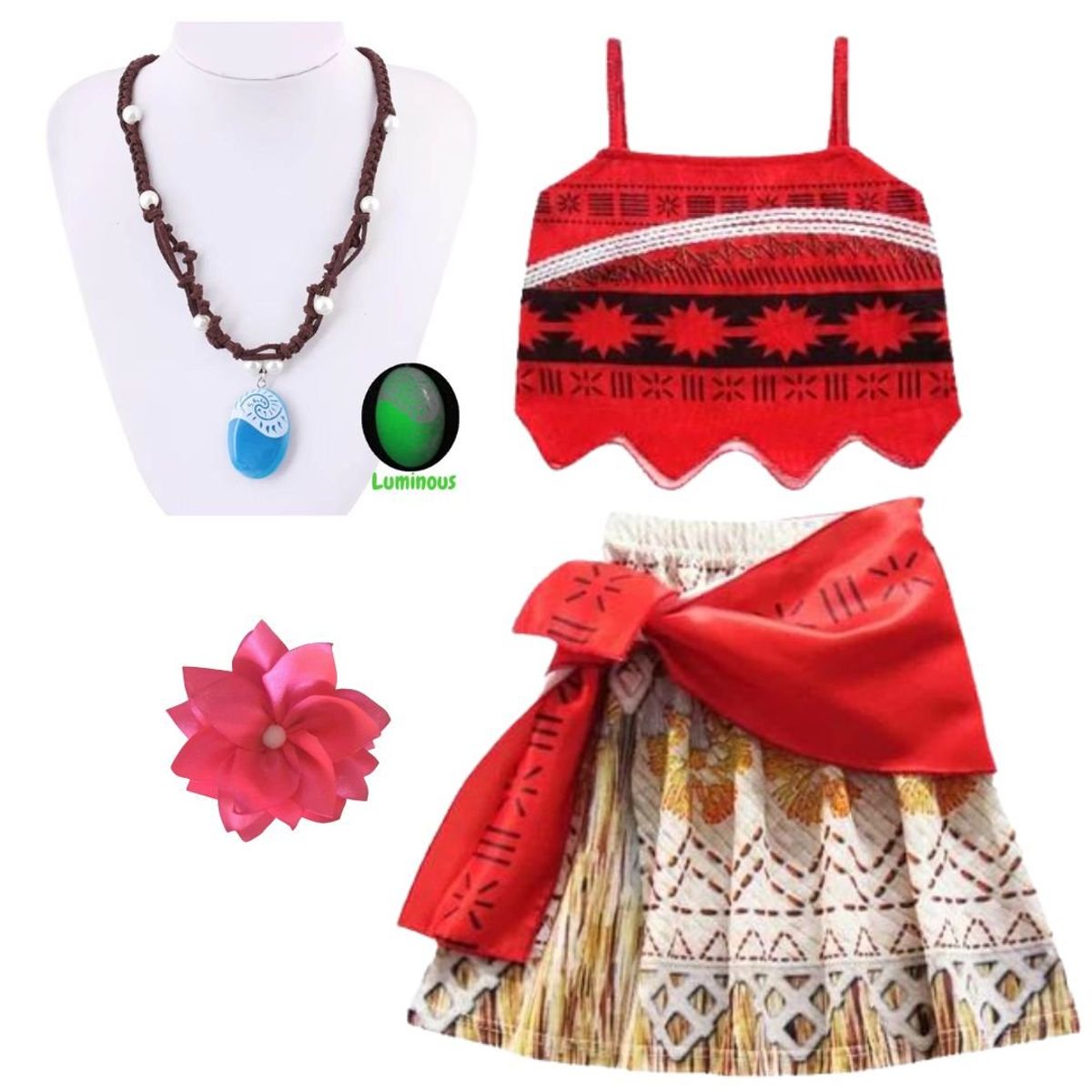 GENERICO - Traje Moana  Importado Vestido Moana - Talla 4 hasta S
