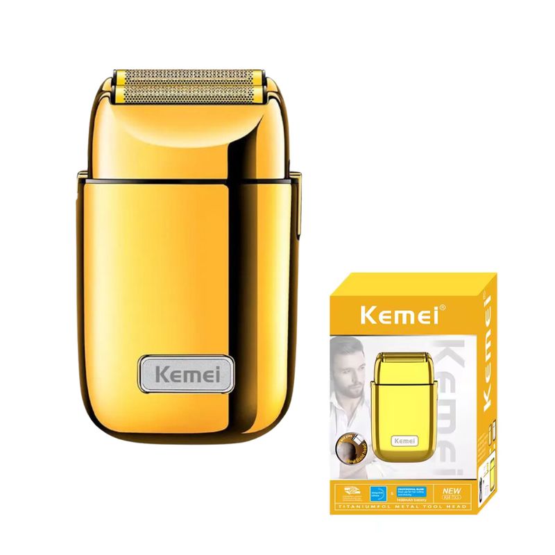 KEMEI - Máquina Afeitadora Shaver Inalámbrica Kemei Recargable Dorado KM-TX1
