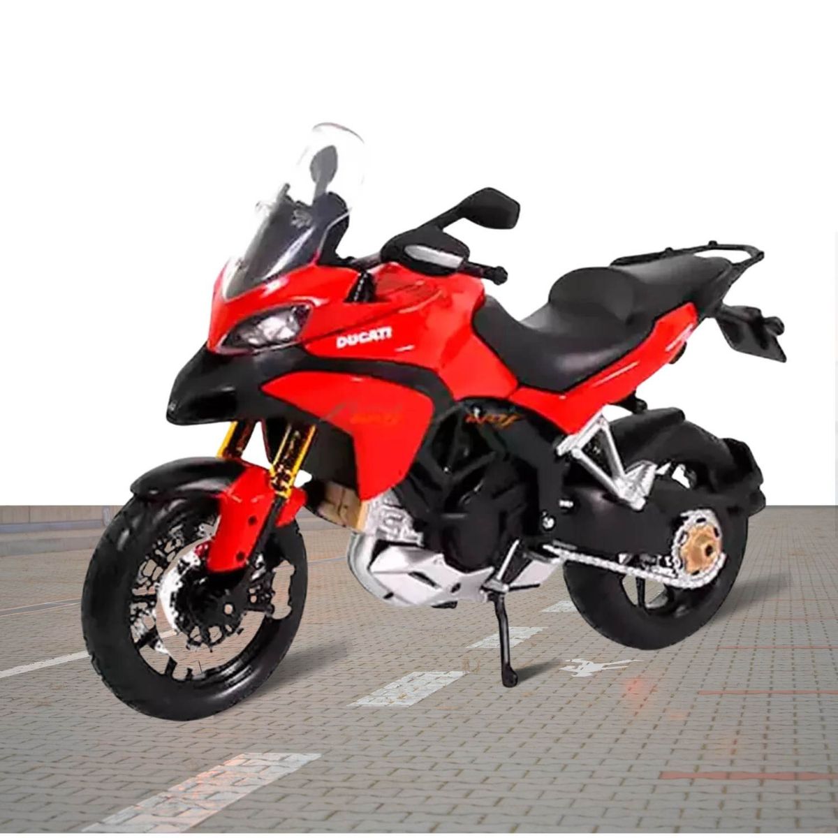 GENERICO - Motocicleta de Colección Deportiva DUCATI Multiestrada Rojo