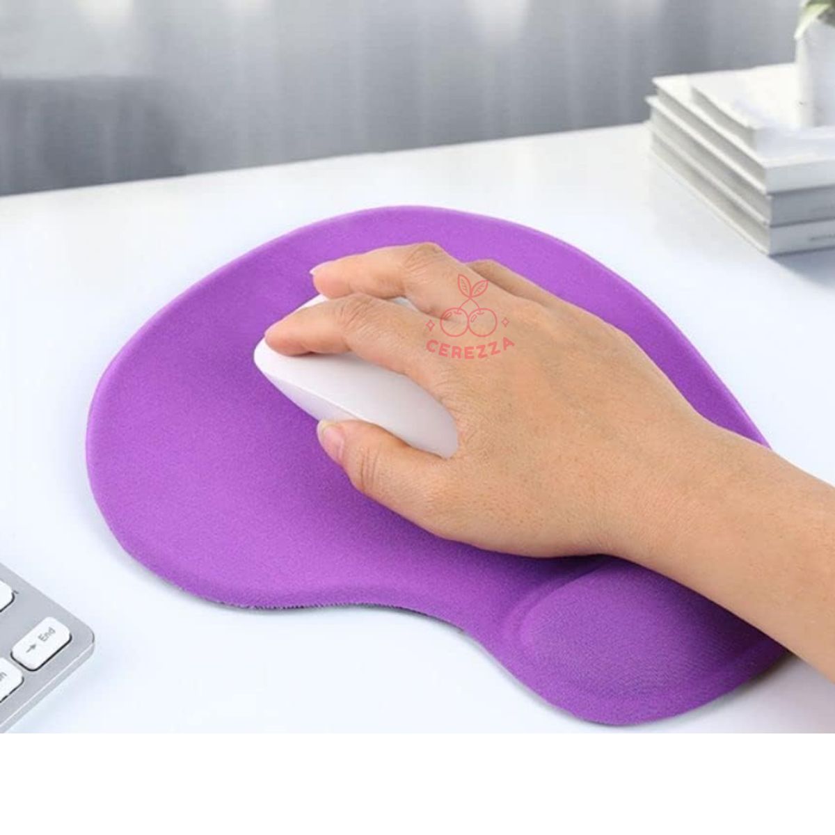 GENERICO - Pad Mouse Ergonómico Con Apoyo En Gel Para La Muñeca Lila