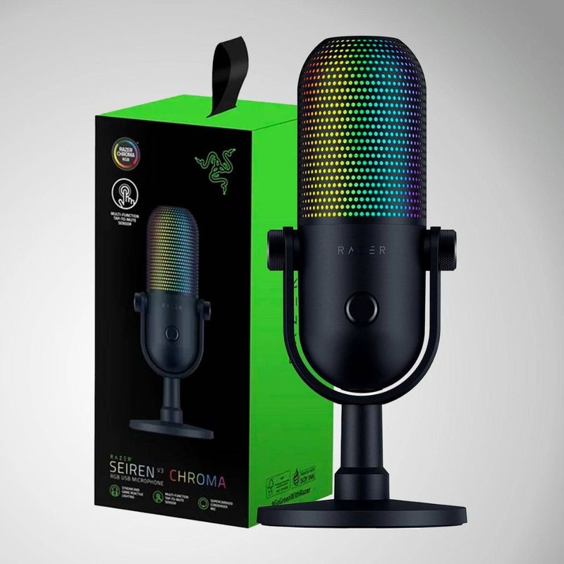 RAZER - MICROFONO RAZER SEIREN V3 CHROMA USB STREAMING SUPERCARDIOIDE RZ19-05060100-R3U1