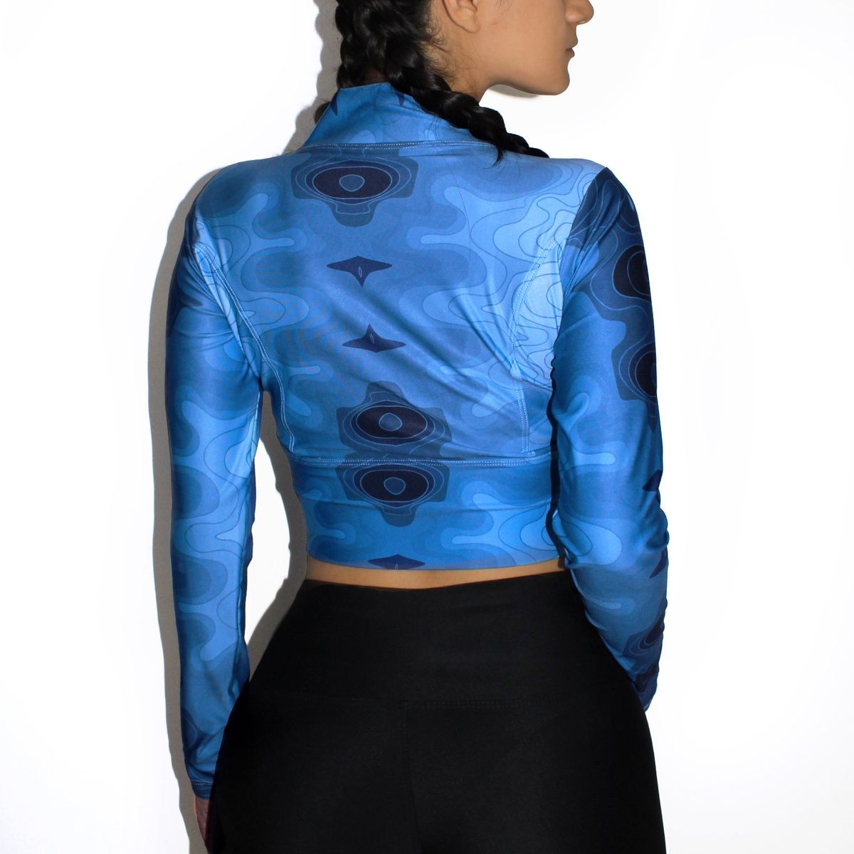 GENERICO - Crop Top Deportivo Manga Larga