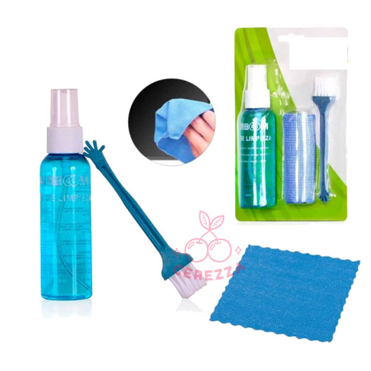 GENERICO - Kit Limpieza Para Laptop Monitores Tv Led Celulares Y Mas 80ML