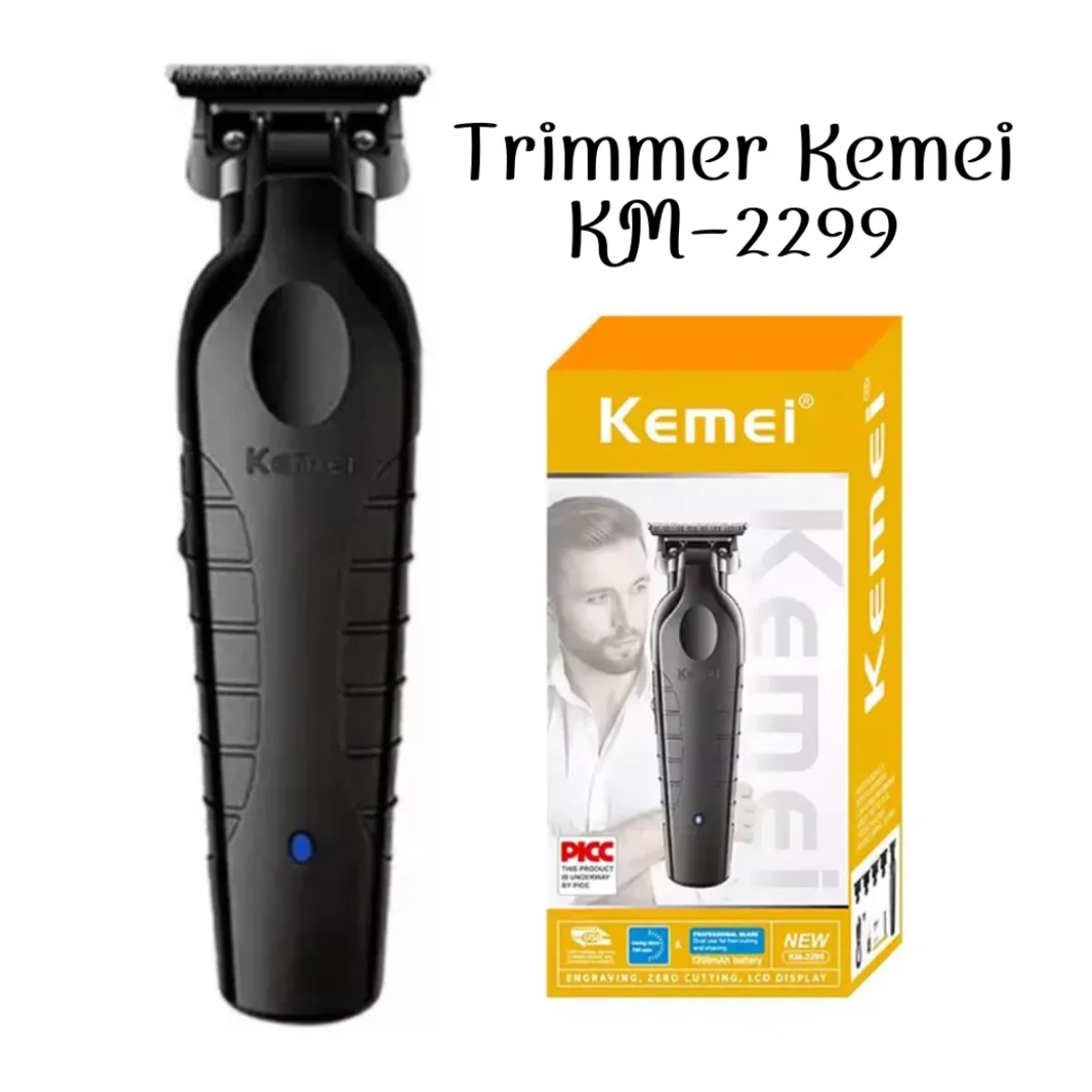 KEMEI - Máquina de Corte de Cabello Trimmer Inalámbrica Pro kemei KM 2299