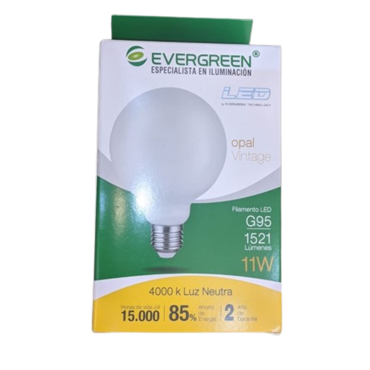 GENERICO - FOCO OPAL G95 11W LUZ INTERMEDIA - EVER GREEN