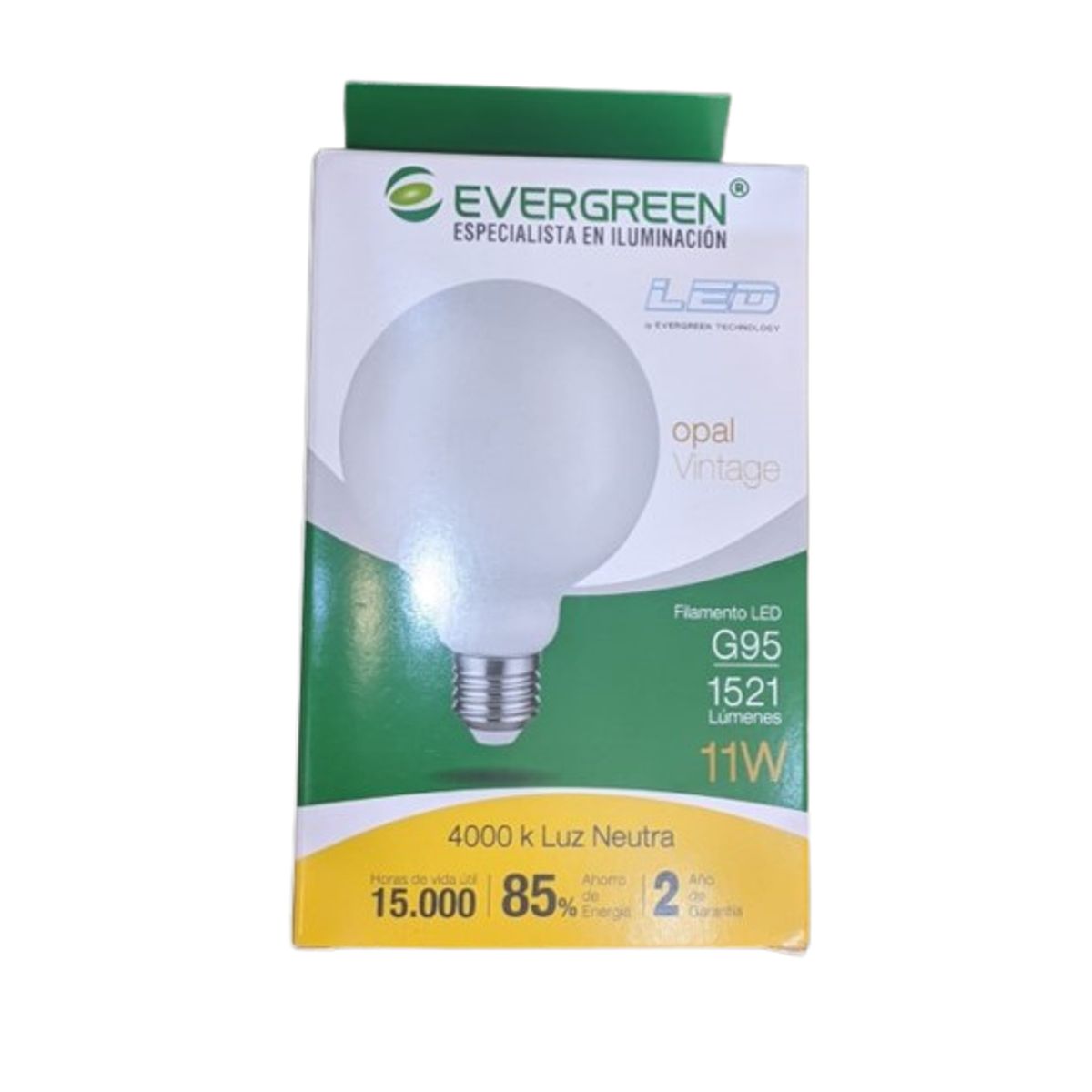 GENERICO - FOCO OPAL G95 11W LUZ INTERMEDIA - EVER GREEN