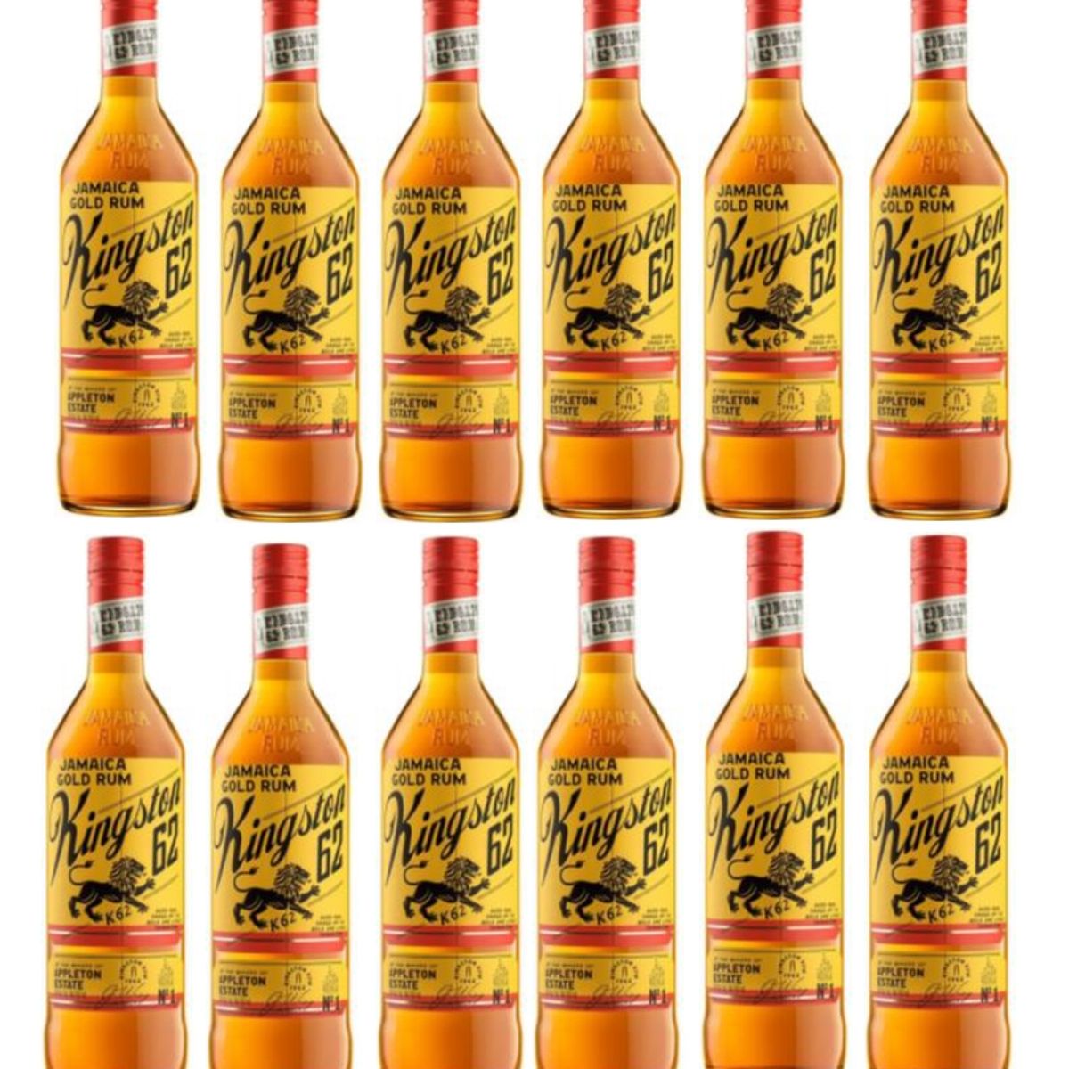 KINGSTON - Ron Kingston 62 Gold 750ml - 12 UND