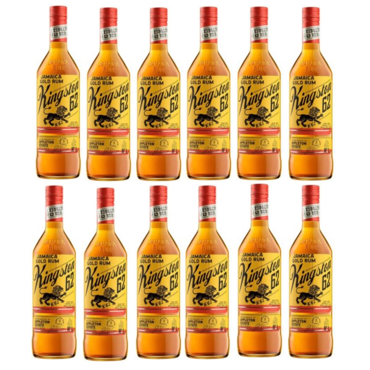 KINGSTON - Ron Kingston 62 Gold 750ml - 12 UND