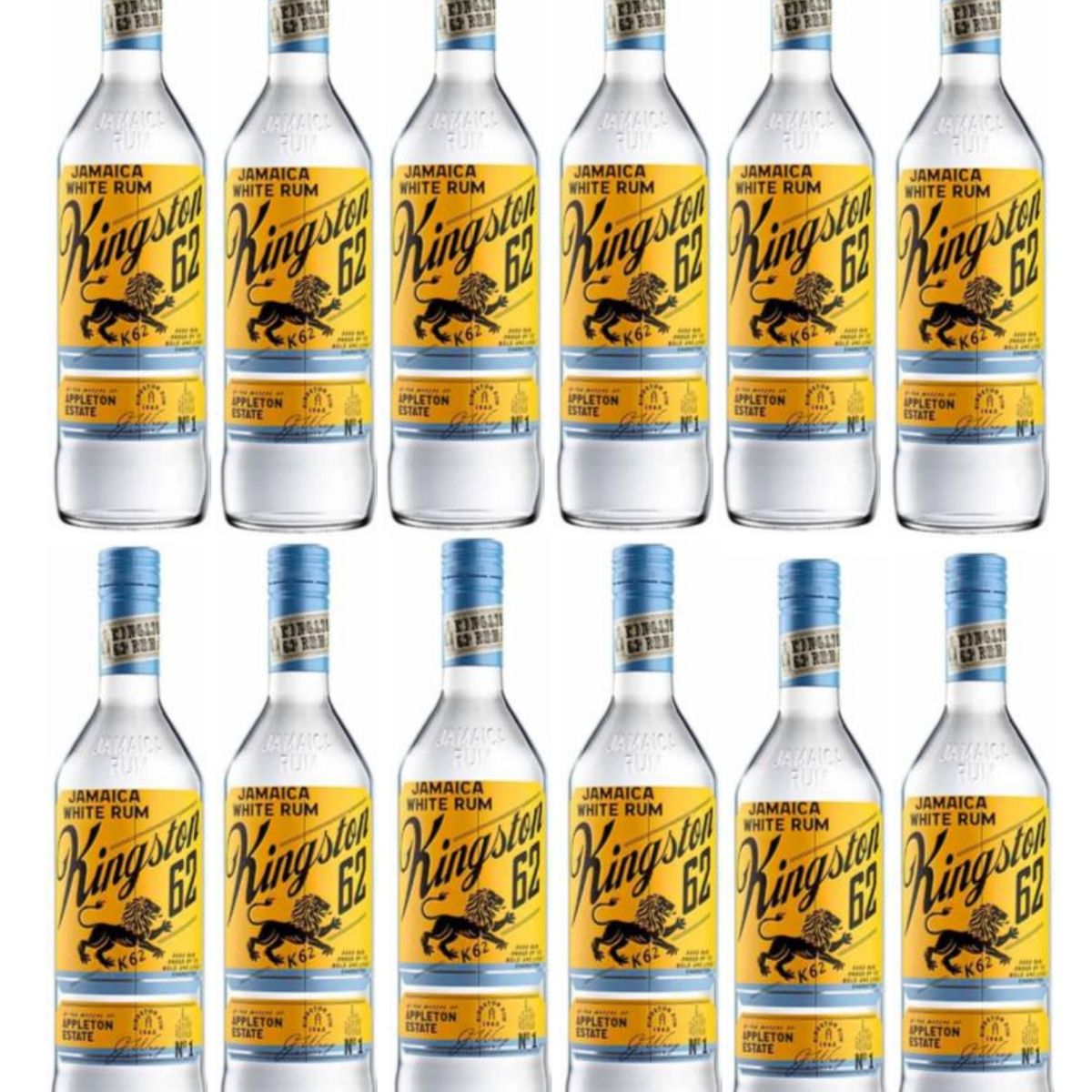 KINGSTON - Ron Kingston 62 Blanco 1L - 12 UND