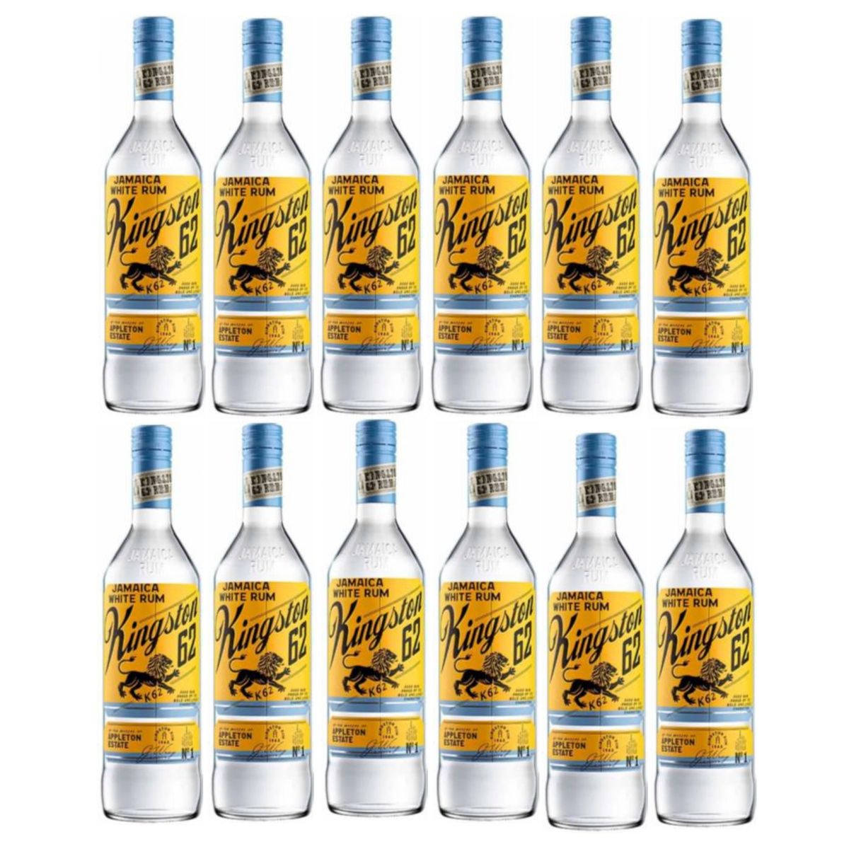 KINGSTON - Ron Kingston 62 Blanco 1L - 12 UND