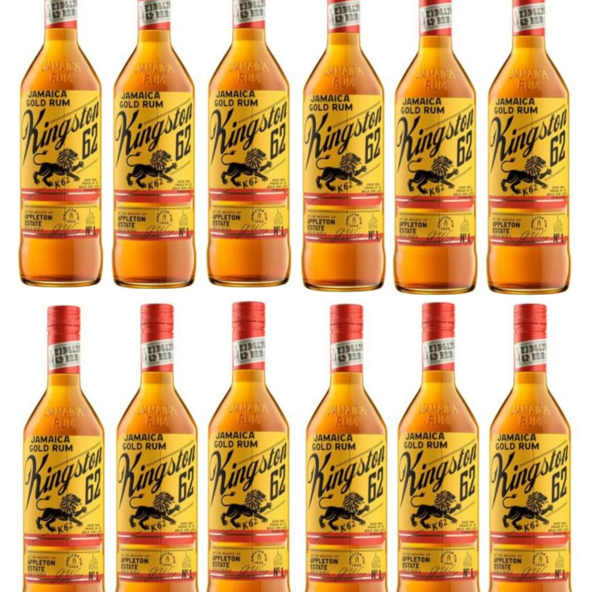 KINGSTON - Ron Kingston 62 Gold 1L - 12 UND