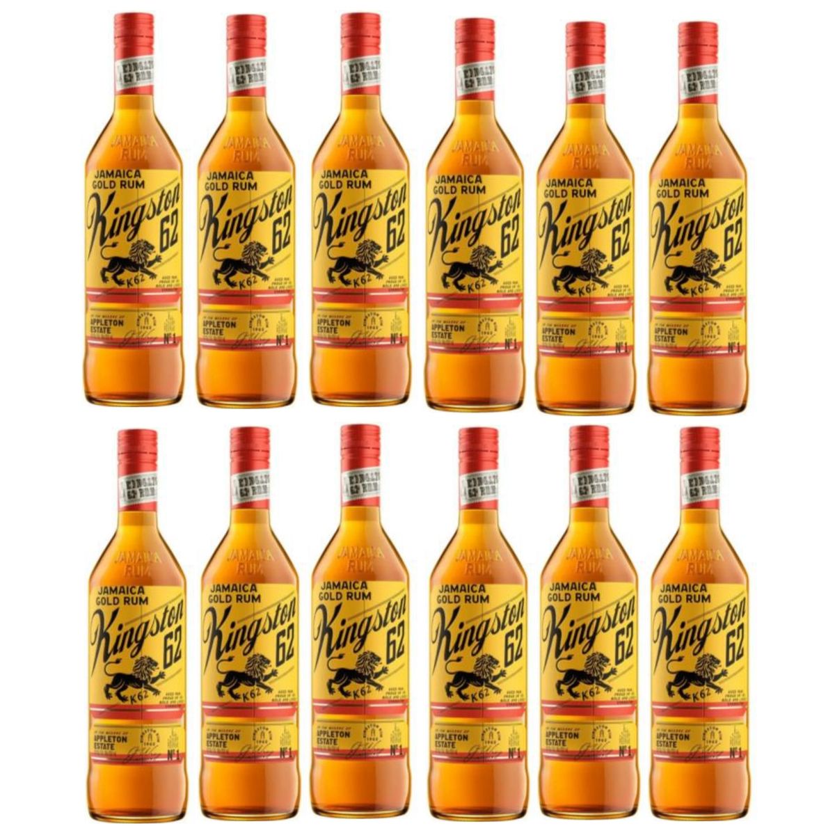 KINGSTON - Ron Kingston 62 Gold 1L - 12 UND
