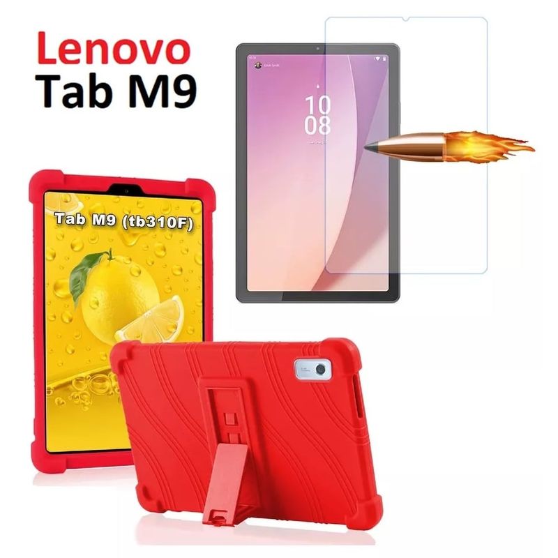 GENERICO - Funda Silicona + Mica de Vidrio para Lenovo Tab M9 9.0 2023 TB-310FU
