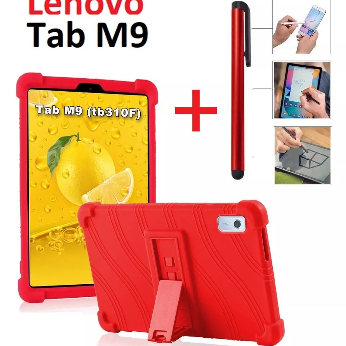 GENERICO - Funda Silicona + Lapiz Optico para Lenovo Tab M9 9.0 2023 TB-310FU