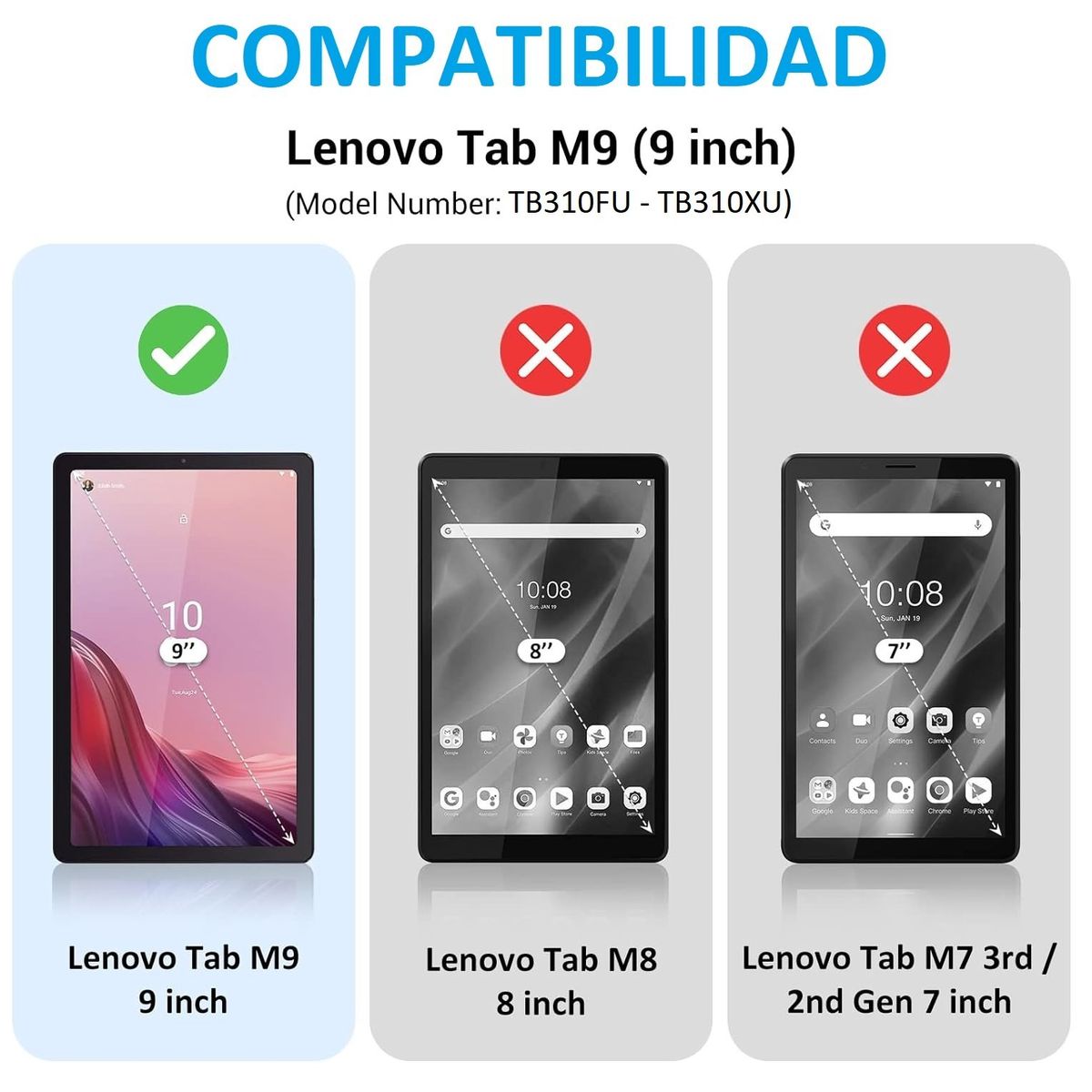 GENERICO - Funda de Silicona para Lenovo Tab M9 9.0 2023 TB-310FU-XU Anti Golpes
