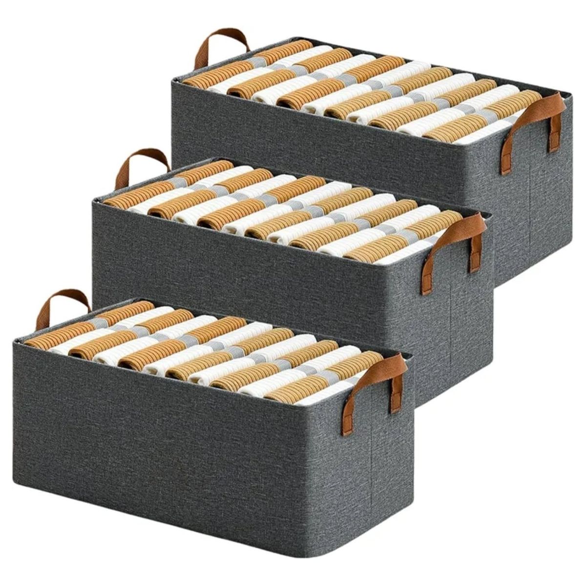 GENERICO - Organizador multiuso de ropa plegable PACK 3 UND con parante- Marco