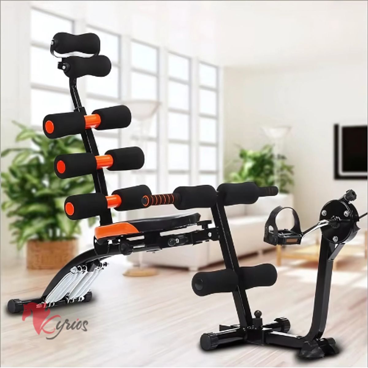 NO LOGO - Banca Abdominal Six Pack Multitrainer con Pedal