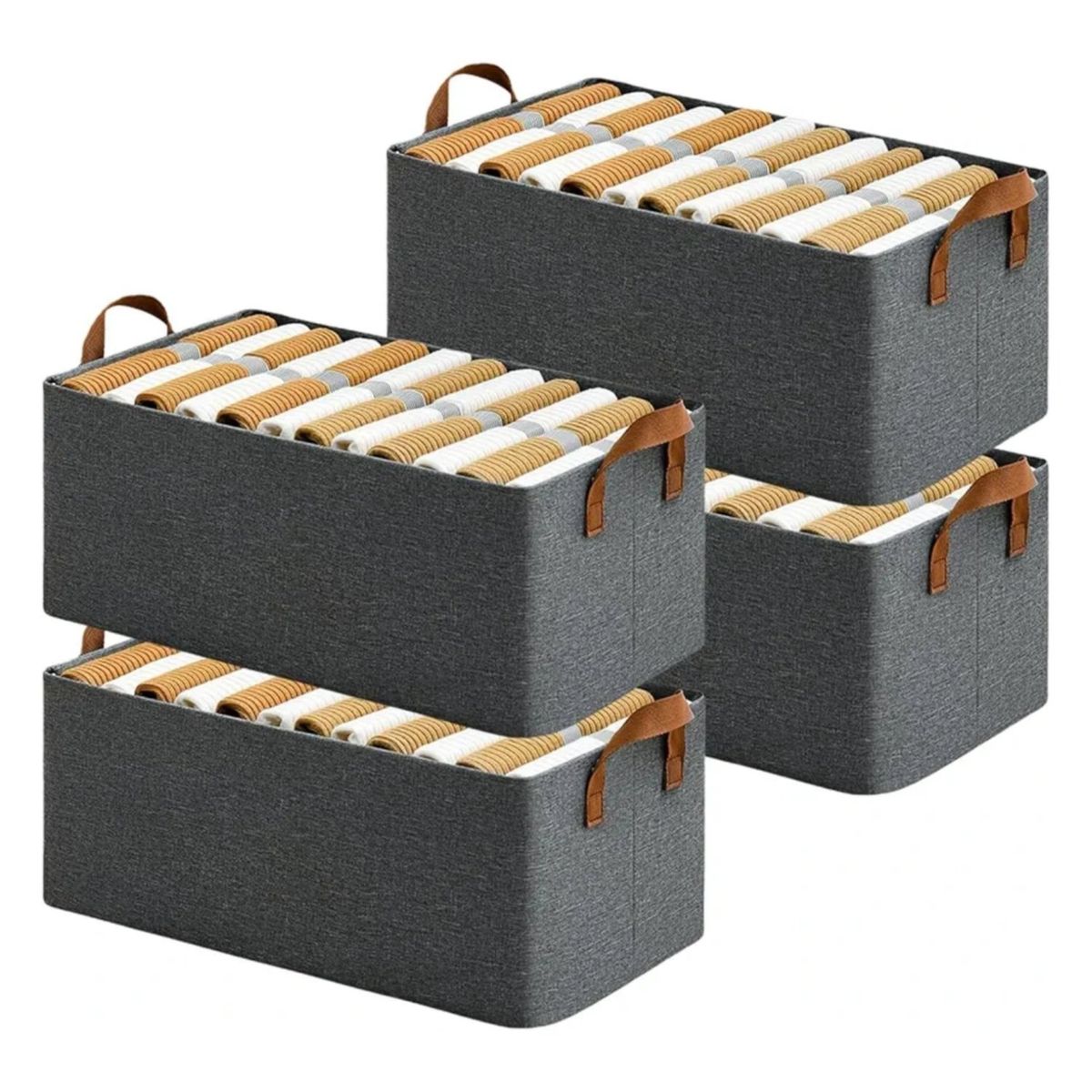 GENERICO - Organizador multiuso de ropa plegable PACK 4 UND con parante- Marco