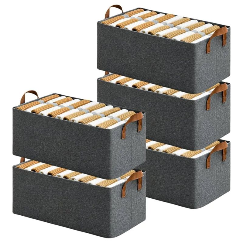 GENERICO - Organizador multiuso de ropa plegable PACK 5 UND con parante- Marco