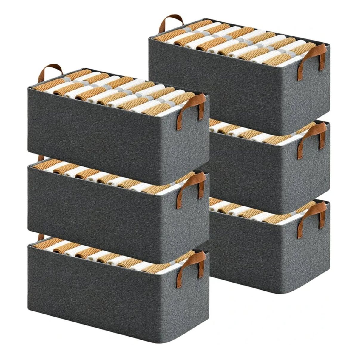 GENERICO - Organizador multiuso de ropa plegable PACK 6 UND con marco de acero