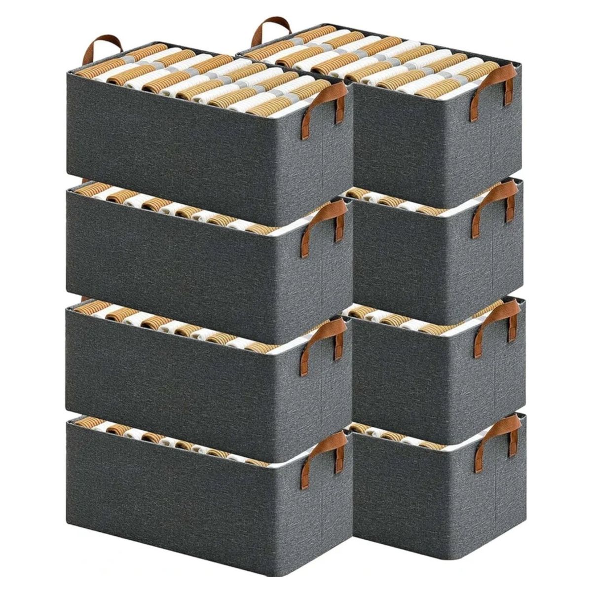 GENERICO - Organizador multiuso de ropa plegable PACK 8 UND con marco de acero