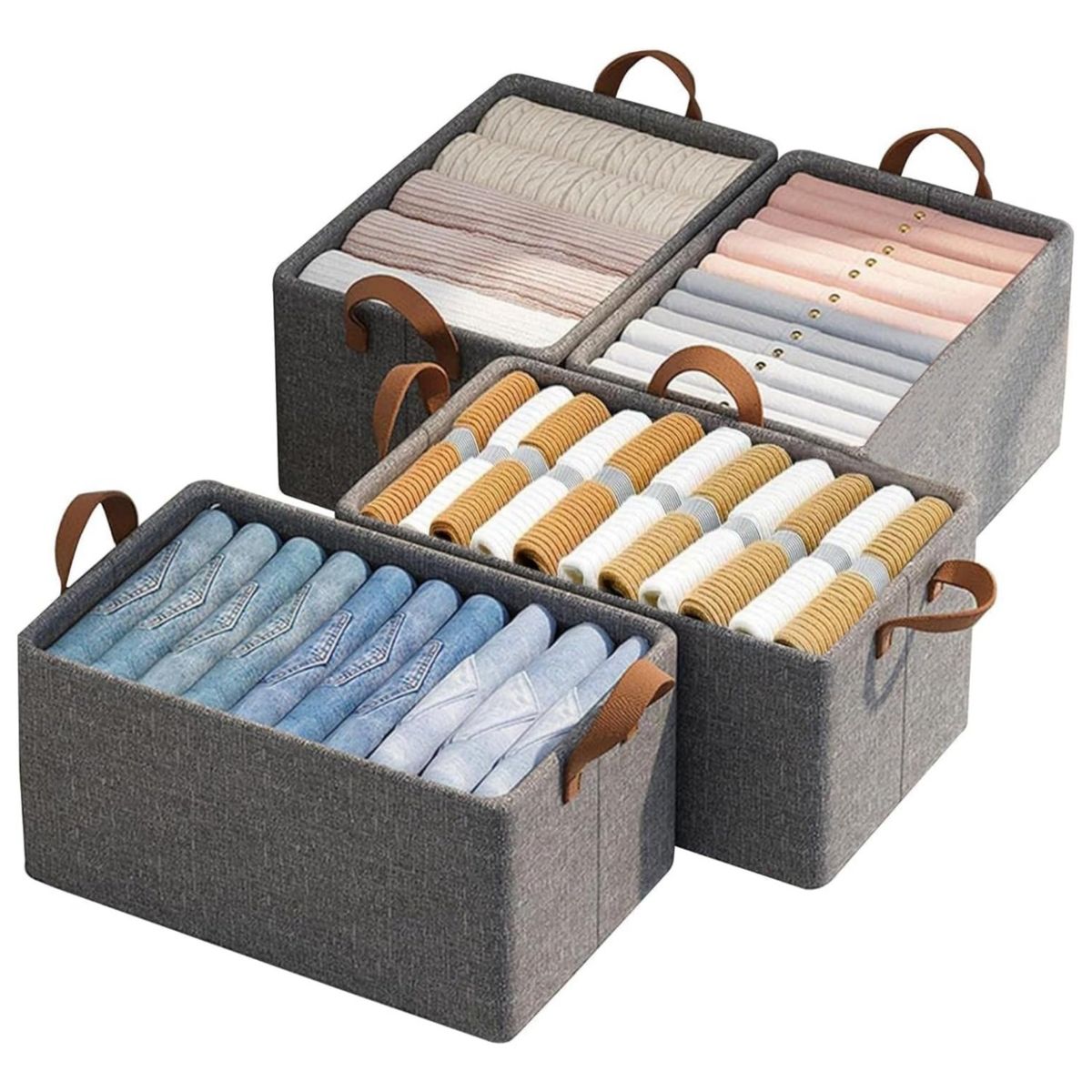 GENERICO - Organizador multiuso de ropa plegable PACK 8 UND con marco de acero