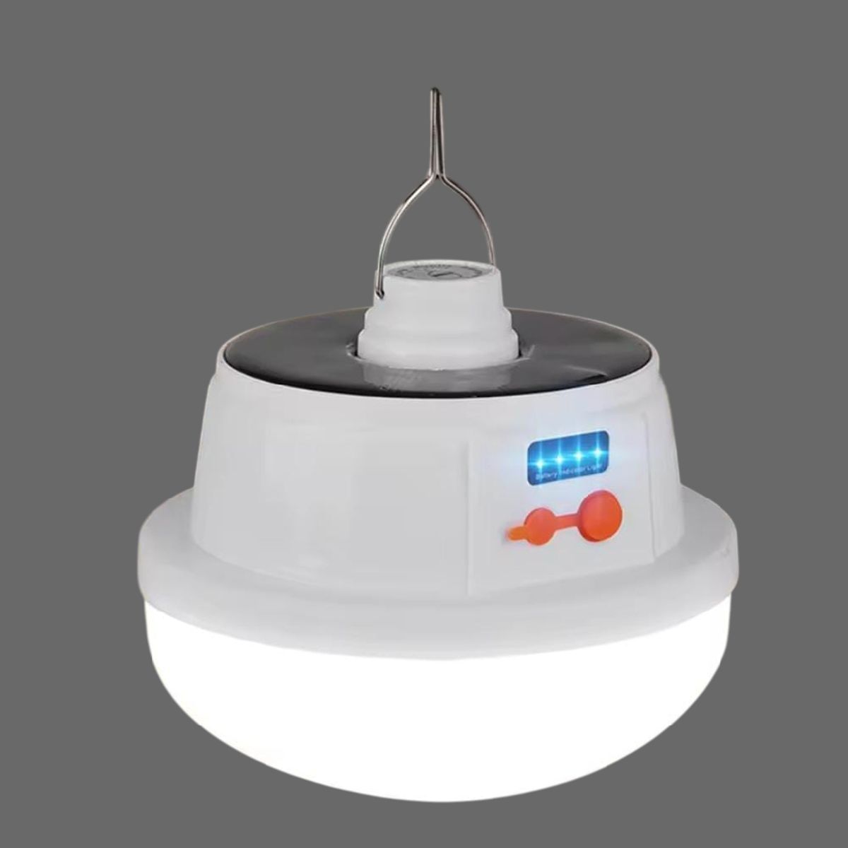 GENERICO - Foco Lampara Luz LED Recargable con Panel Solar Portatil