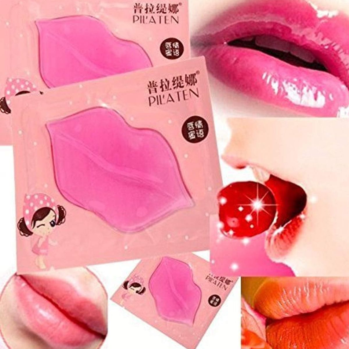 GENERICO - 20 mascarillas de colágeno para labios