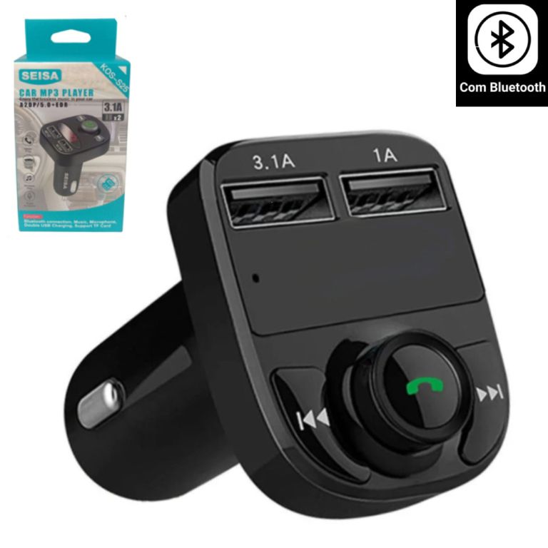 Adaptador Bluetooth para Auto Cargador Transmisor Receptor SEISA ...