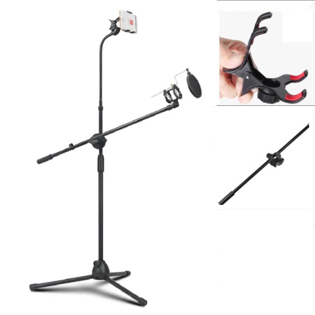 GENERICO - Soporte de Suelo Tripode para Microfono Celular Pedestal